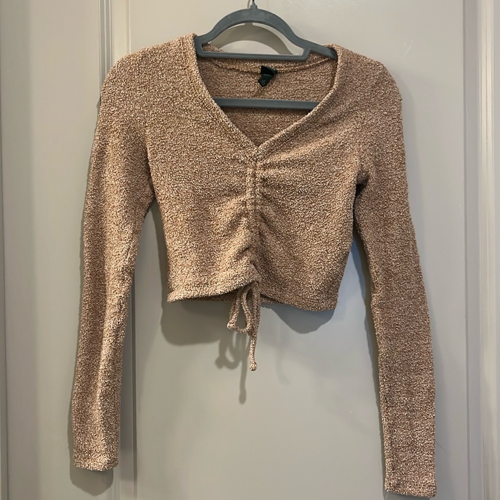 Brown fuzzy sweater